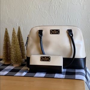 Kate Spade tote with matching wallet